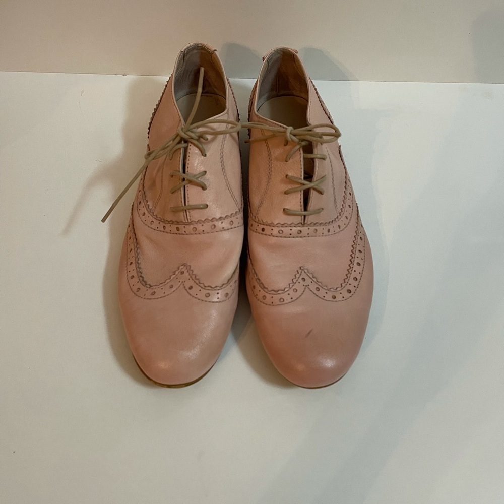 Mercanti Fiorentini wingtip loafers in dusty pink sz 9.5